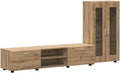 Generico Set Mobile TV con cassetto Rovere Artigianale Legno Multistrato,Mobili,Set di mobili,Set di mobili per Salotto,Marrone,73.26 kg,3397943