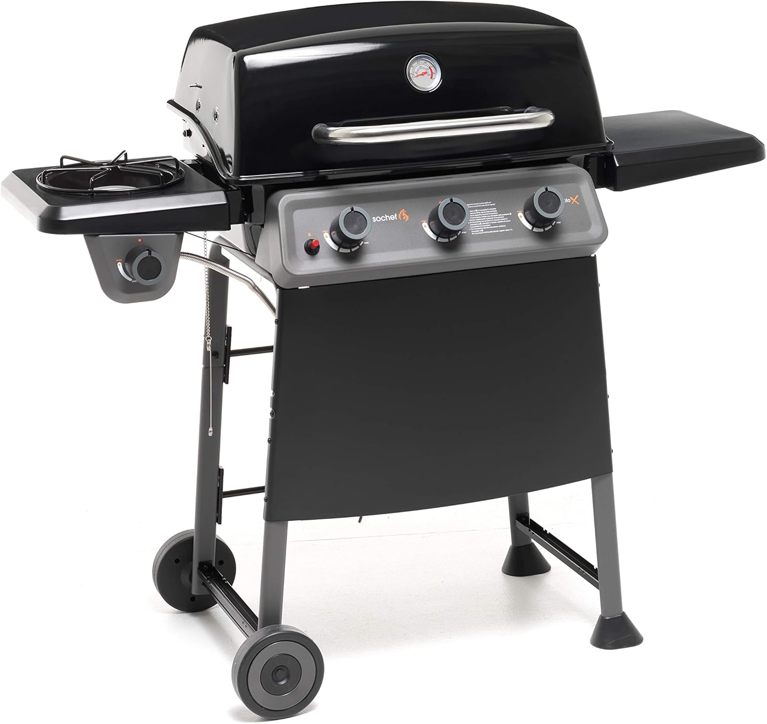 Sochef G32013 DiabloX Barbecue, Metodo di Cottura a Diffusione, Acciaio Verniciato, Nero/Grigio
