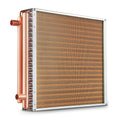 VEVOR Scambiatore di Calore Acqua-Aria, con Alette in Alluminio 242 per Forni a Legna Esterno, Riscaldamento e Raffreddamento Residenziale ad Aria Forzata Porte Rame 3 File 9,53 mm 50,8 x 50,8 cm