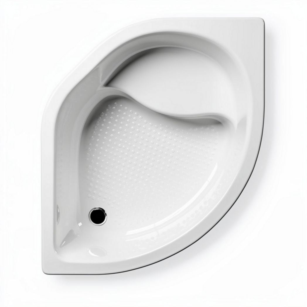 Vasca da bagno angolare in acrilico per bagno – 80 x 80 x 30 cm