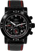 Poljot Pilot P-Sports 43.S 31681 Orologio con cronometro russo meccanico a carica manuale, orologio sportivo surfista nero, cinghia