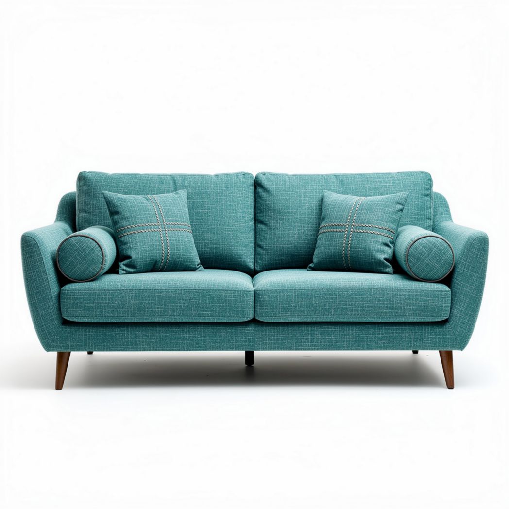 Divano in tessuto per soggiorno con cuscini decorativi – 180 x 85 x 80 cm