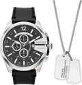 Diesel Chief Series orologio da uomo, movimento cronografo con cinturino in silicone, acciaio inossidabile o pelle