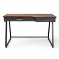 Scrivania con struttura in metallo e piano in legno per ufficio – 120 x 60 x 75 cm