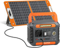 FlashFish - Power station portatile da 144,3 Wh con pannello solare, 60 W, 200 W, con 230 V AC/DC/USB/tipo C/LED, generatore di corrente per campeggio, viaggi, viaggi, in viaggio, alimentazione di