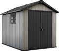 Keter Casetta da Giardino Oakland 759, Effetto Legno Spazzolato, Grigio, 6 m², 229x287x242H cm