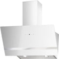 Respekta Cappa aspirante/cappa inclinata 80 cm/struttura in metallo bianco con pannello copriluce in vetro/funzione di espulsione e ricircolo dell'aria / CH24080WM / A / 52-63 dB