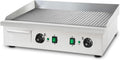 Piastra per griglia elettrica professionale, potenza 4400 watt, alloggiamento in acciaio inox, temperatura regolabile da 50 a 300°C, griglia plancha elettrica con superficie 74x41cm