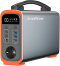 JustNow Stazione di Ricarica Portatile 240W/240Wh, Batteria LiFePo4 Mobile con Uscita AC/DC/USB/PD 60W, Generatore Solare per Campeggio, Outdoor, Camper (GT240)