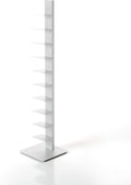 ZStyle BBB ITALIA Libreria SAPIENS a Colonna Verticale In Metallo, Scaffale Autoportante Con Ripiani In Acciaio (152 cm, Bianco)