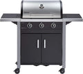 Enders Chicago Barbecue a Gas 3 fuochi, Grill BBQ da Esterno, Coperchio in acciaio inox a doppia parete con Termometro Integrato, Ripiani laterali richiudibili, per Balcone, Giardino #8937633