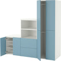 ProTuning PLATSA/SMÅSTAD Storage combination, white/blue, 180 x 57 x 181 cm