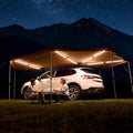 VEVOR 270 Degree Car Van Camping Awning with Integrated LED Lights, Driver's Side Awning Waterproof UV50+ for All Seasons for SUV Truck Beige